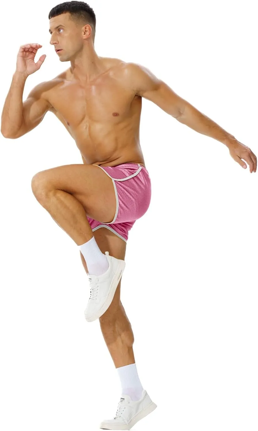 AIMPACT Mens Running Shorts Breathing Workout Gym Booty Short Shorts Sexy