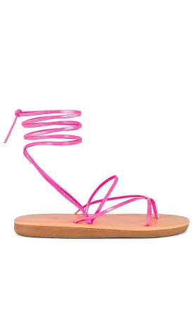 Ancient Greek Sandals String Flip Flop in Pink