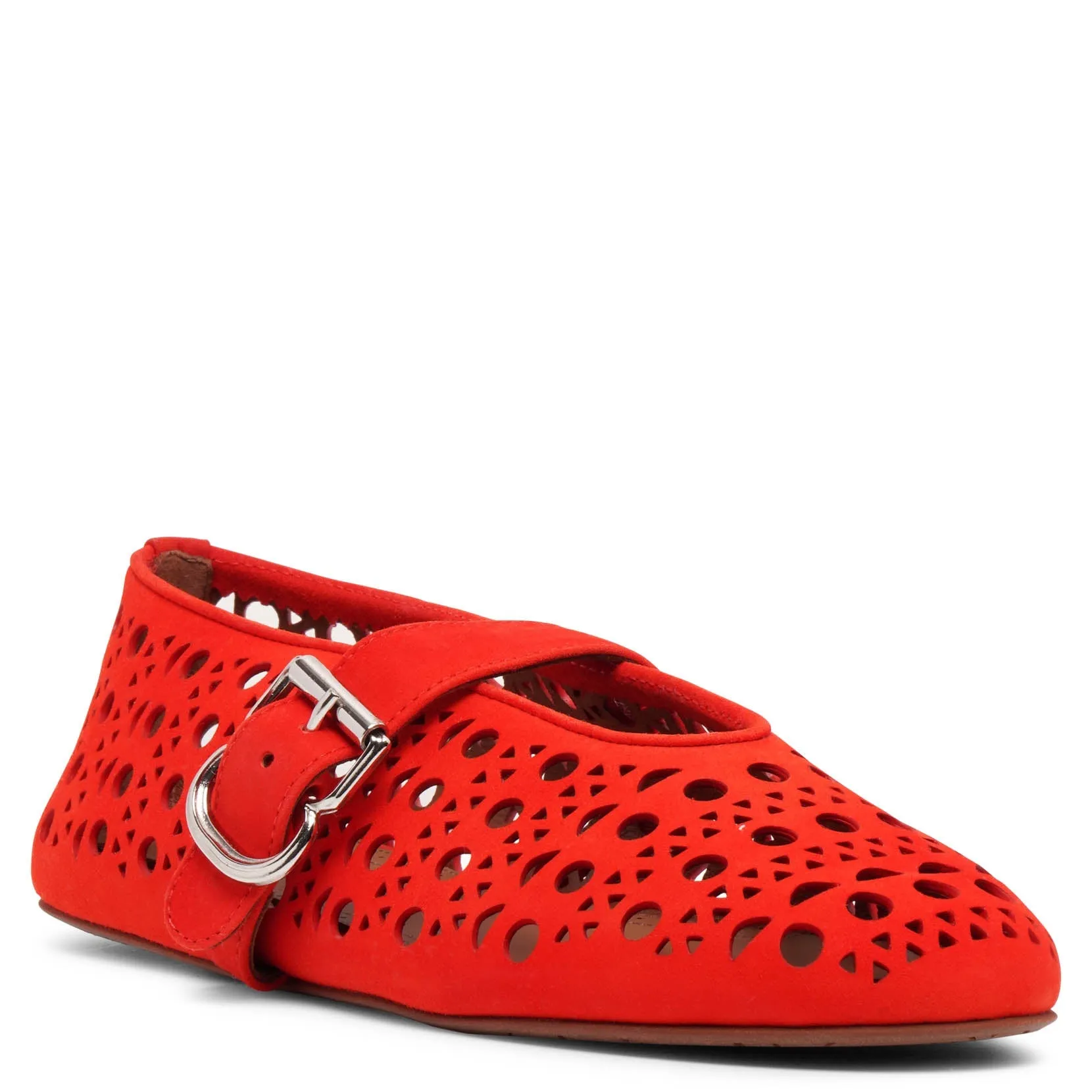 Ballerina red suede ballet flats