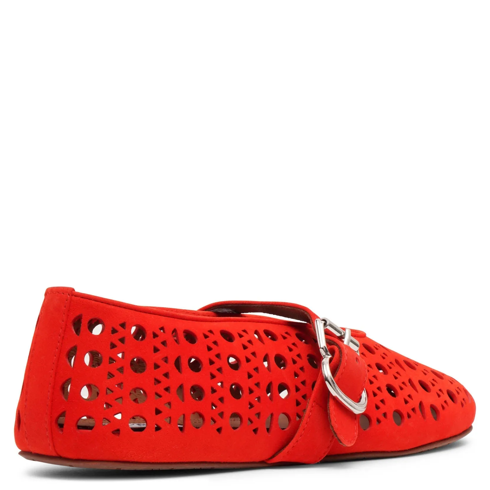 Ballerina red suede ballet flats