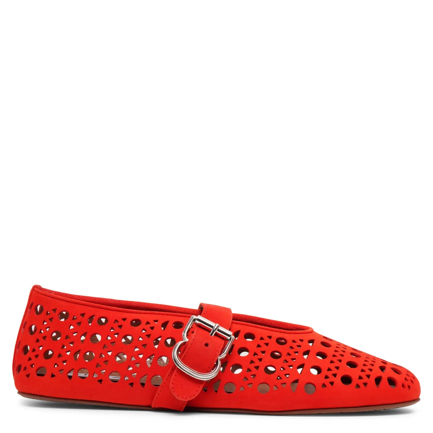 Ballerina red suede ballet flats