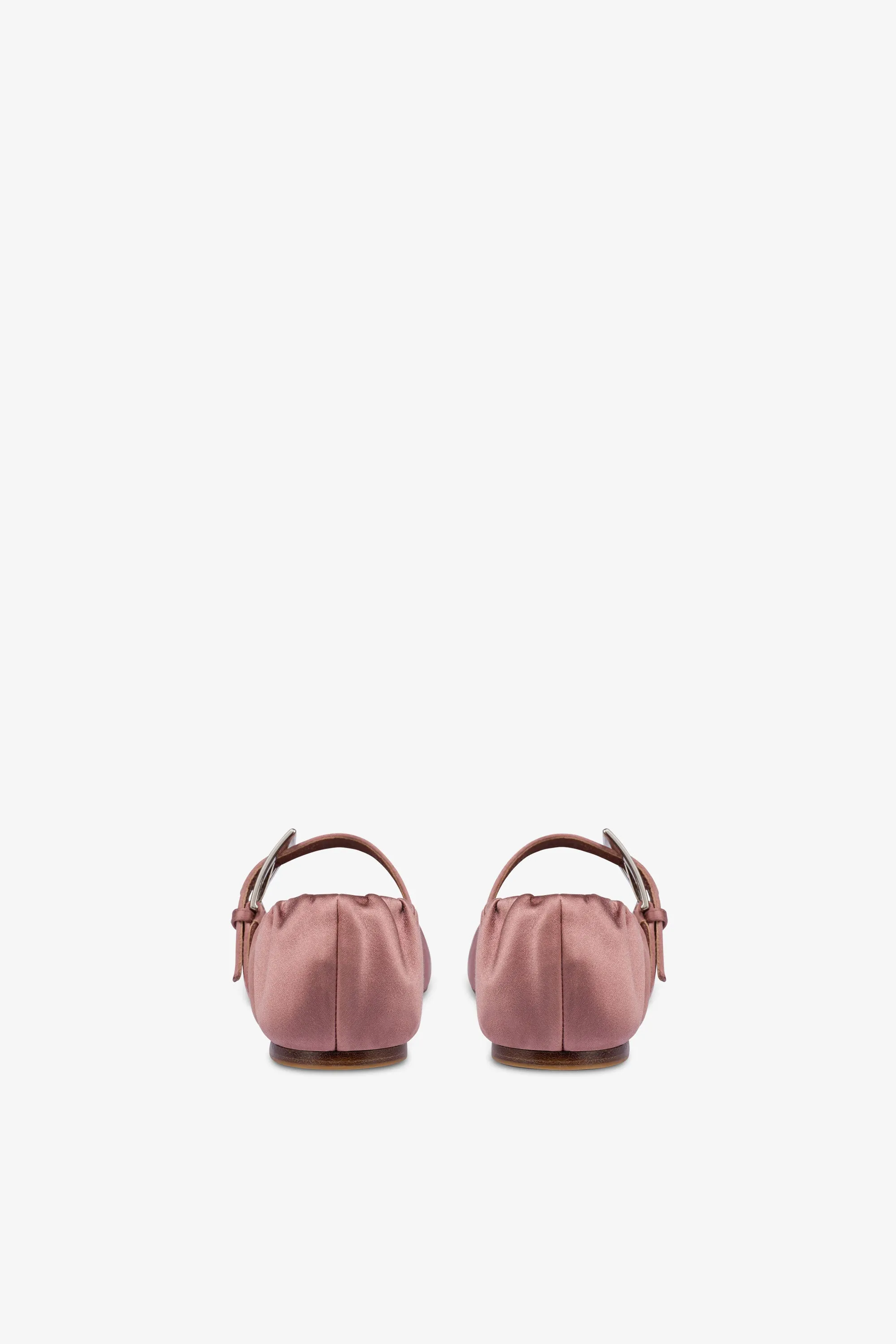Ballet flats in dark phard satin