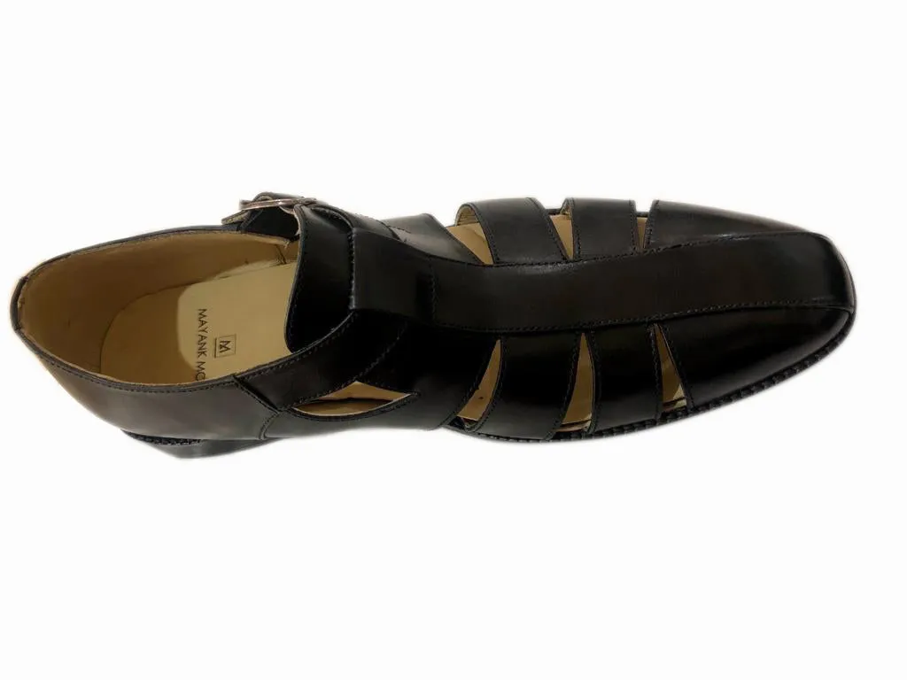 Black Strappy Sandals - MMFT021