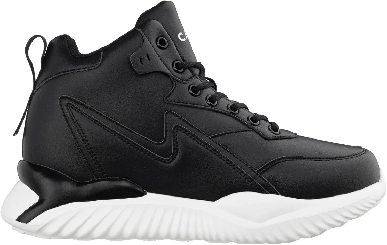 CALTO Men's Invisible Height Increasing Elevator Trainer Shoes - Black Lace-up Lightweight Fashion High-Top Sneakers - 4 Inches Taller - S3060 - Size 10 D(M) US