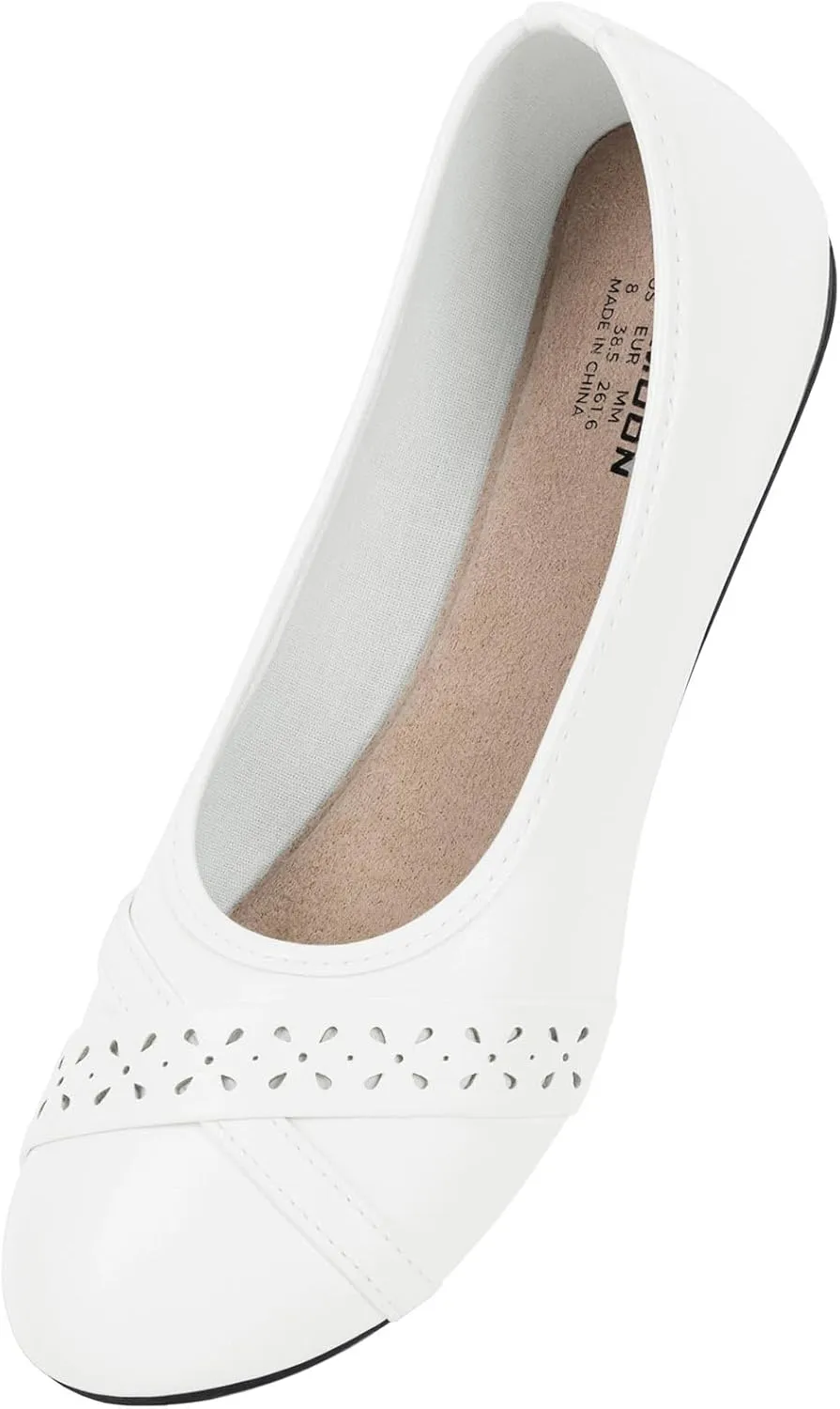CHINMOON Women's Ballet Flats Comfortable Dressy Walking Dress Casual Shoes