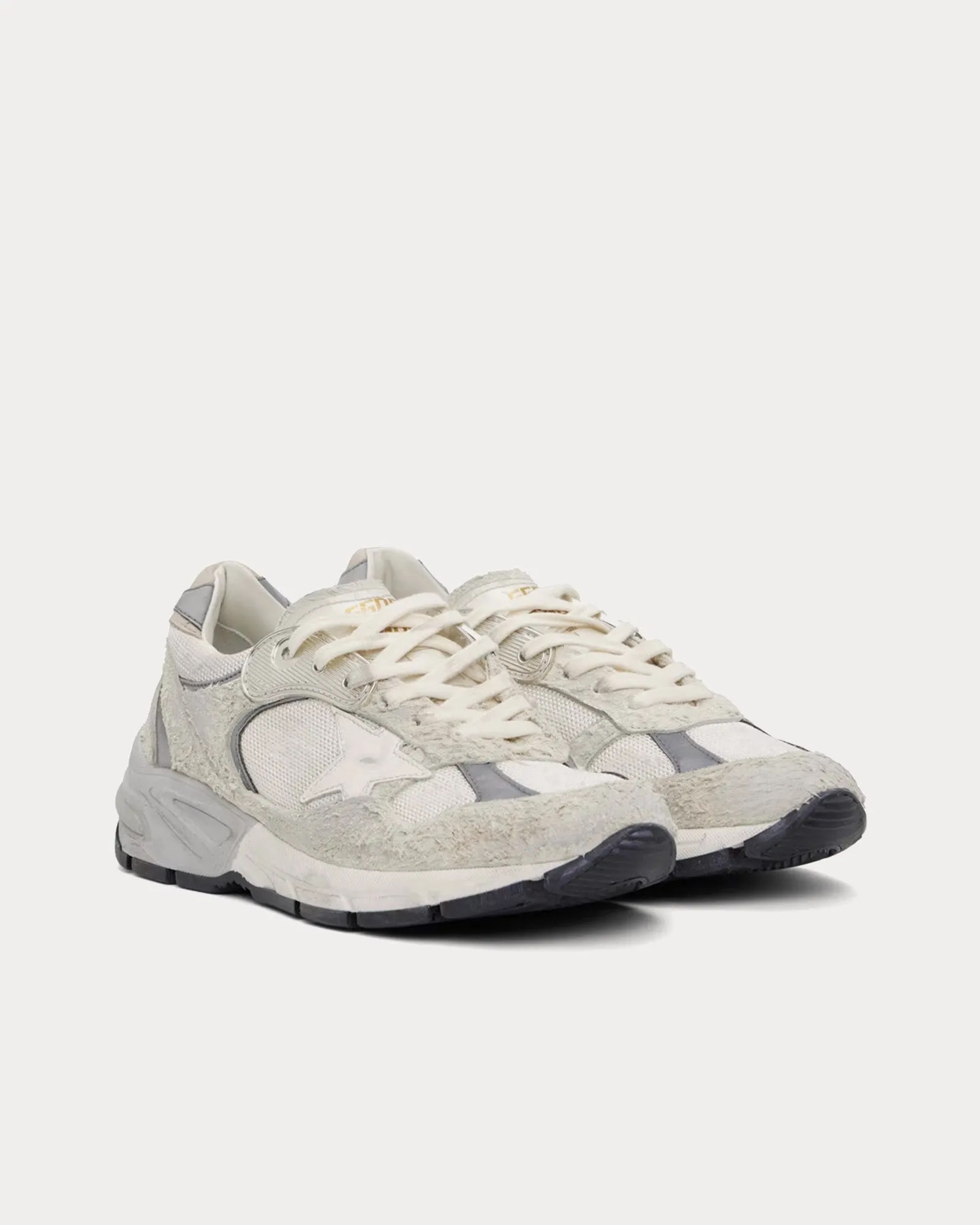 Dad-Star Running Mesh & Suede Off White / Silver Low Top Sneakers