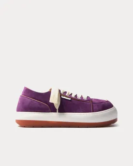 Dreamy Suede Aubergine Low Top Sneakers