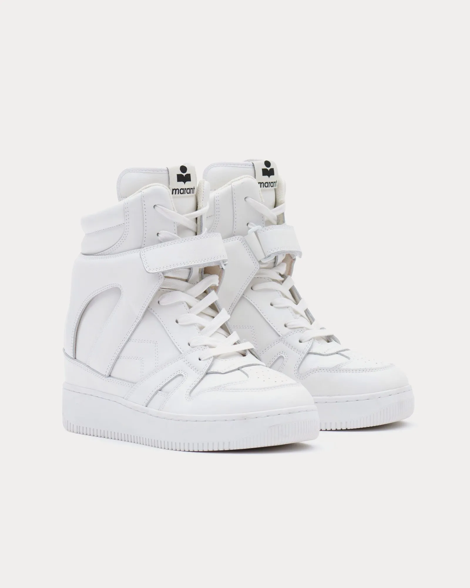 Ellyn Leather White High Top Sneakers