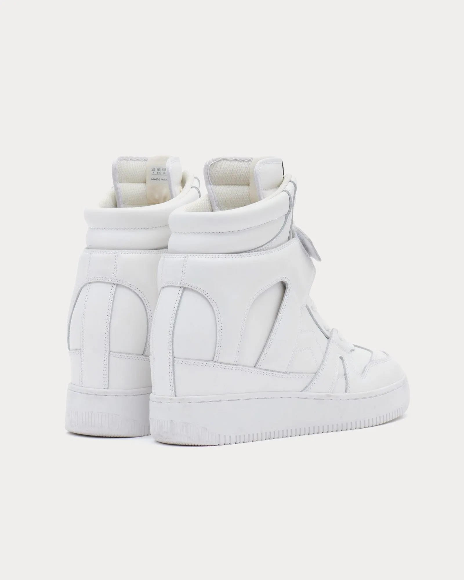 Ellyn Leather White High Top Sneakers