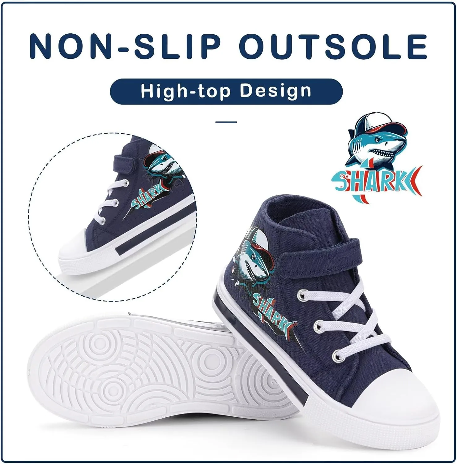 EUXTERPA Kids Toddler Sneakers Light Up Flashing Shoes Girls Boys Easy Fasten High Top Walking Canvas Sneaker