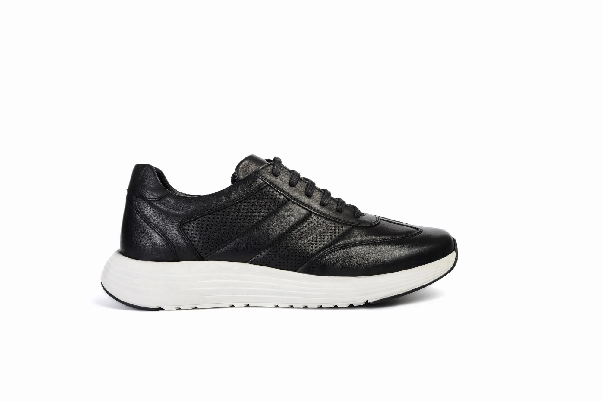 FOOT FEDERATION CITY LACE-UP SNEAKER MENS SHOE BLACK