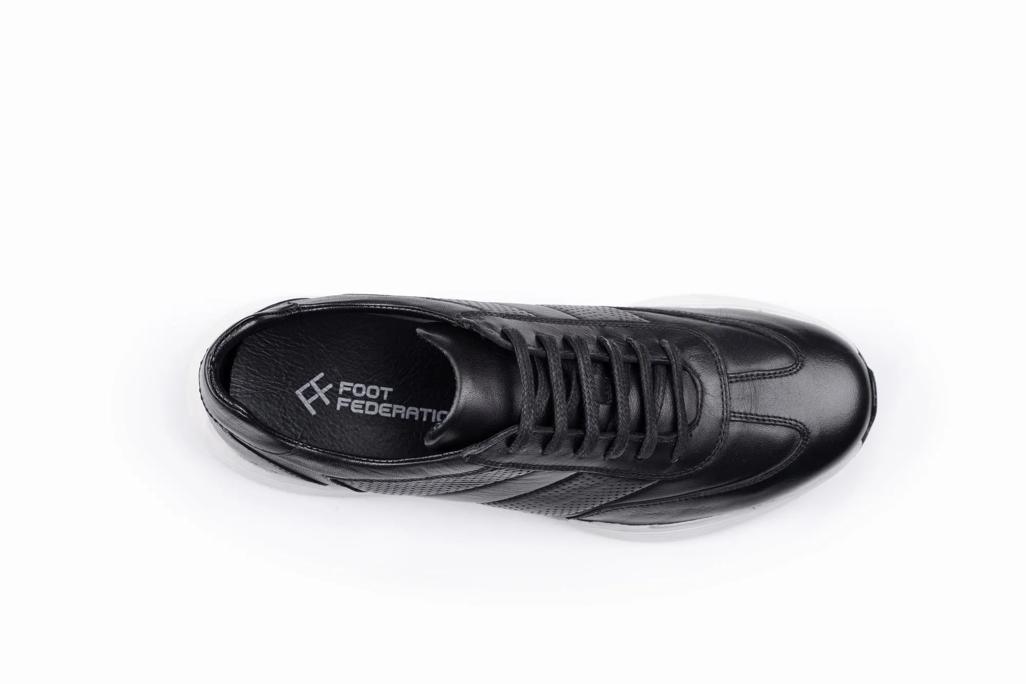 FOOT FEDERATION CITY LACE-UP SNEAKER MENS SHOE BLACK