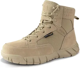 FREE SOLDIER Hiking Work Boots Women's Tactical Boots 6 Inches Lightweight Waterproof Military Boots Outdoors Desert Boots