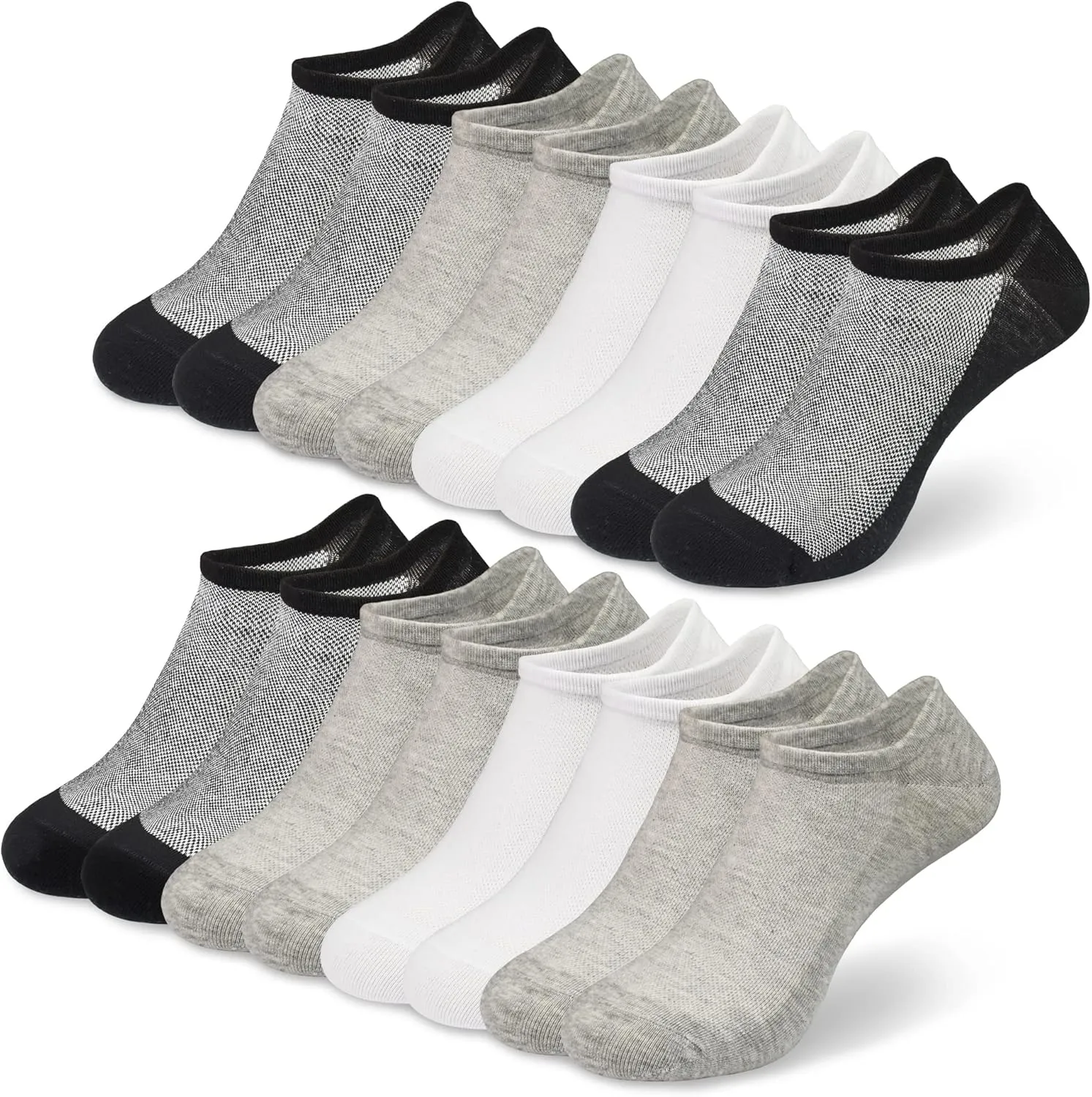 GRPSKCOS No Show Socks Men, 8 Pairs Low Cut Ankle Socks, Men Short Socks Casual Cotton Socks