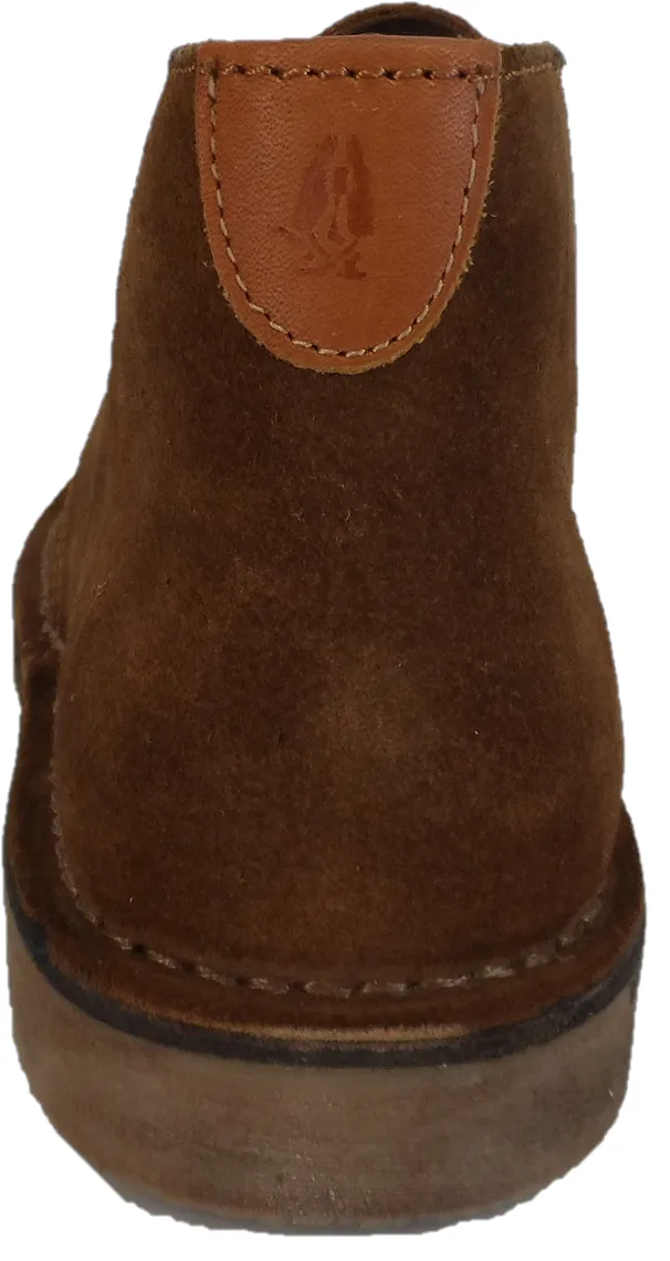 Hush Puppies Mens Tan 2 Eyelet Real Suede Desert Boots