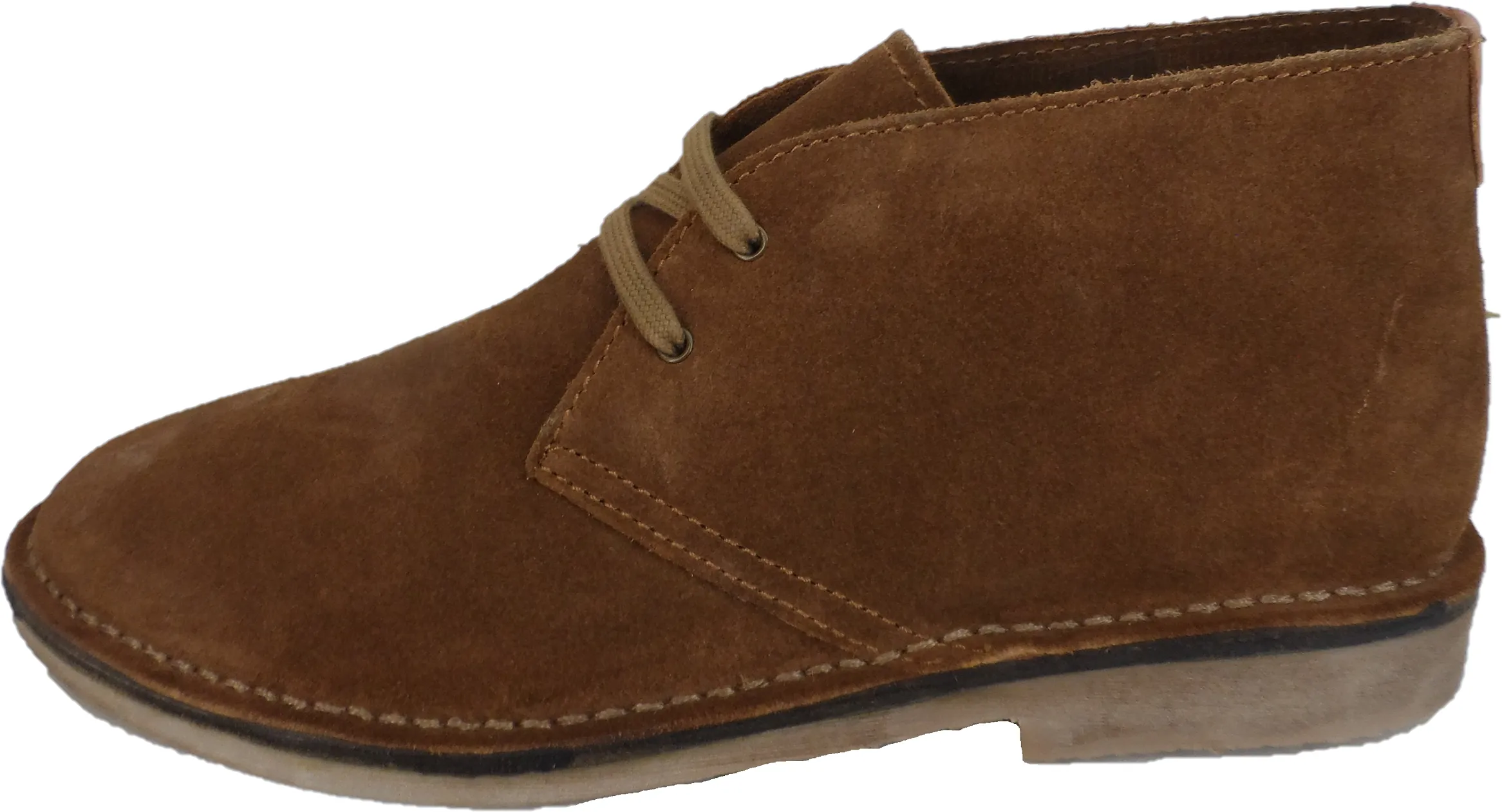 Hush Puppies Mens Tan 2 Eyelet Real Suede Desert Boots