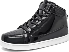 IGxx Sequins Shoes for Kids Boys Fashion Sparkle Gold Shoes Bling Shiny High Top Sneakers Girls Hook&Loop