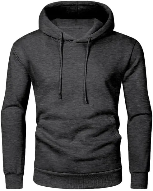 JMIERR Mens Casual Cotton Hooded Collar Drawstring Hoodies Pullover Sweatshirts Casual Long Sleeve Shirts