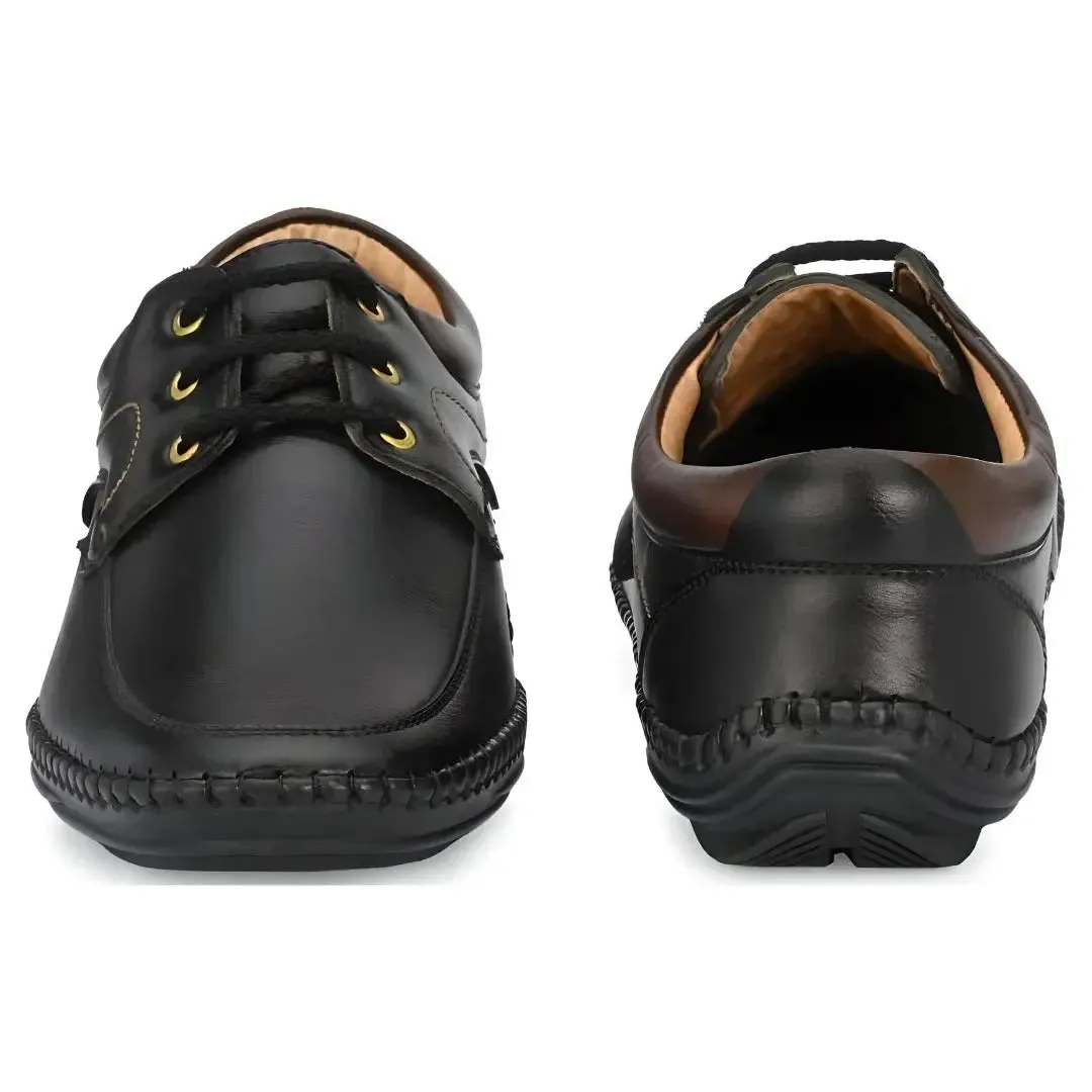Loafers for Men, Rising Wolf Daily Wear Mens Loafers Black Color
