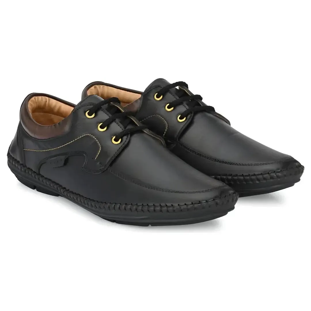 Loafers for Men, Rising Wolf Daily Wear Mens Loafers Black Color