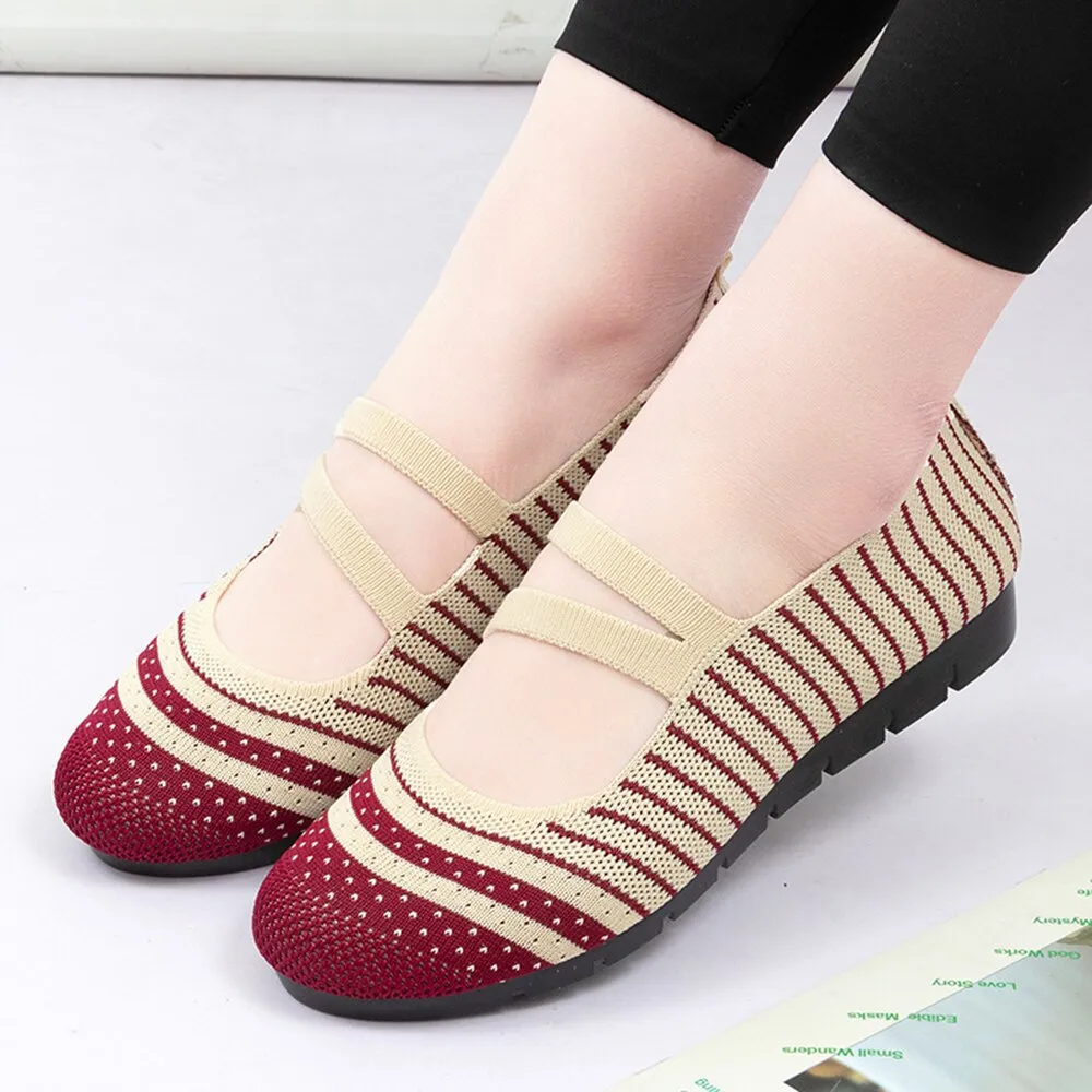 Nanccy Weaving Breathable Loafers  Comfortable Walking Casual Flats Shoes WF12