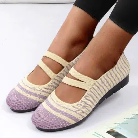 Nanccy Weaving Breathable Loafers  Comfortable Walking Casual Flats Shoes WF12