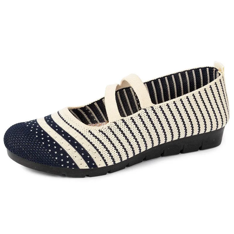 Nanccy Weaving Breathable Loafers  Comfortable Walking Casual Flats Shoes WF12