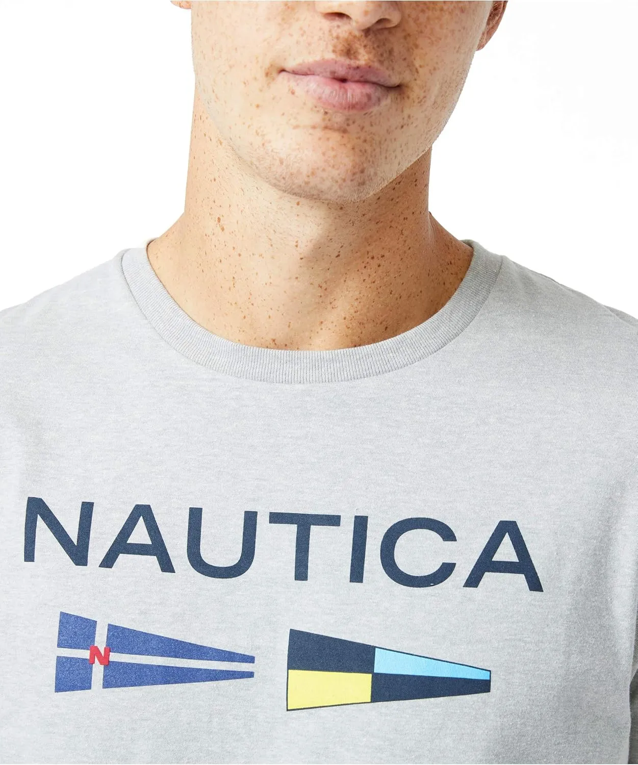 Nautica Men's Sustainably Crafted Logo Signal Flag Graphic T-Shirt