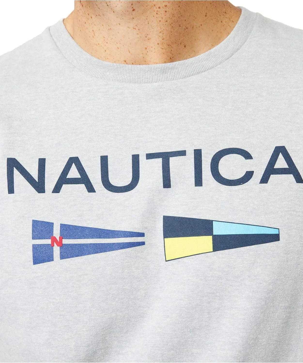 Nautica Men's Sustainably Crafted Logo Signal Flag Graphic T-Shirt