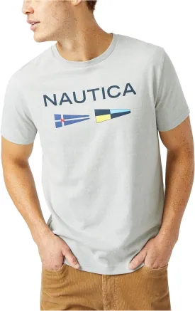Nautica Men's Sustainably Crafted Logo Signal Flag Graphic T-Shirt