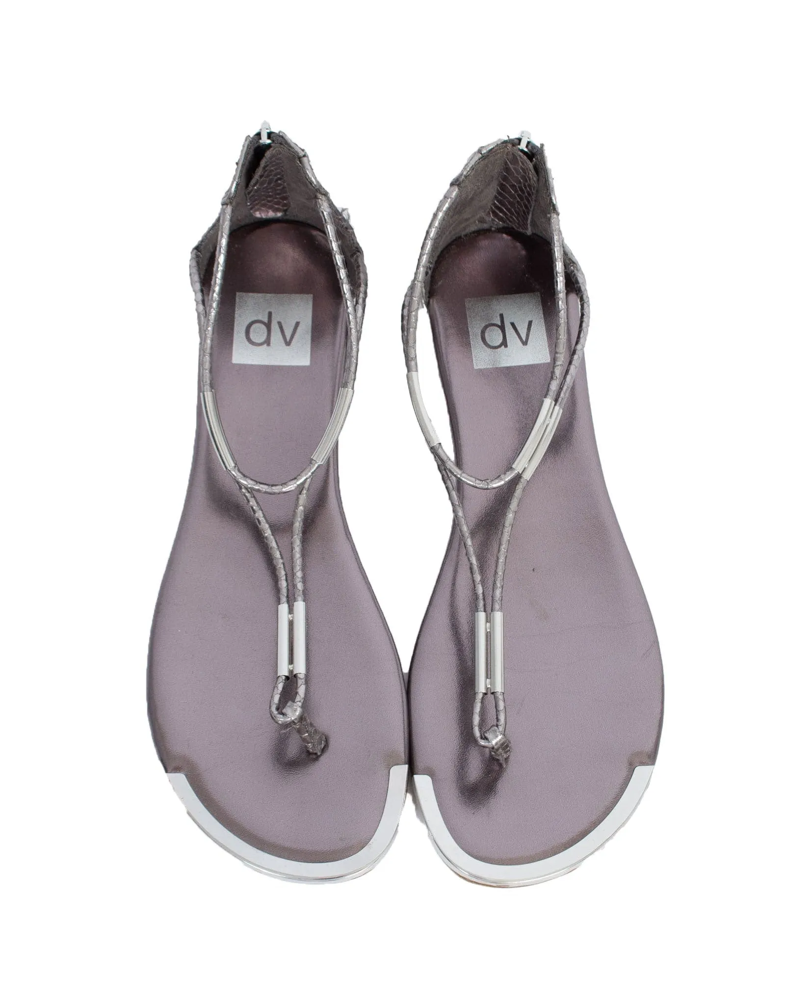 Pewter Strappy Sandals