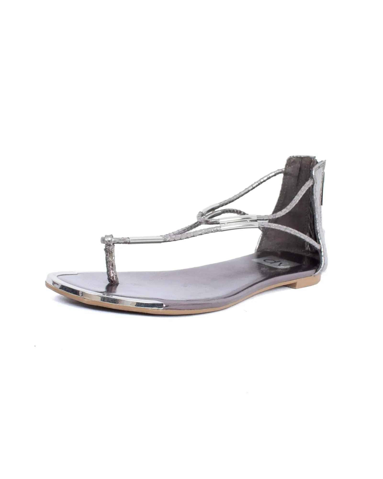 Pewter Strappy Sandals
