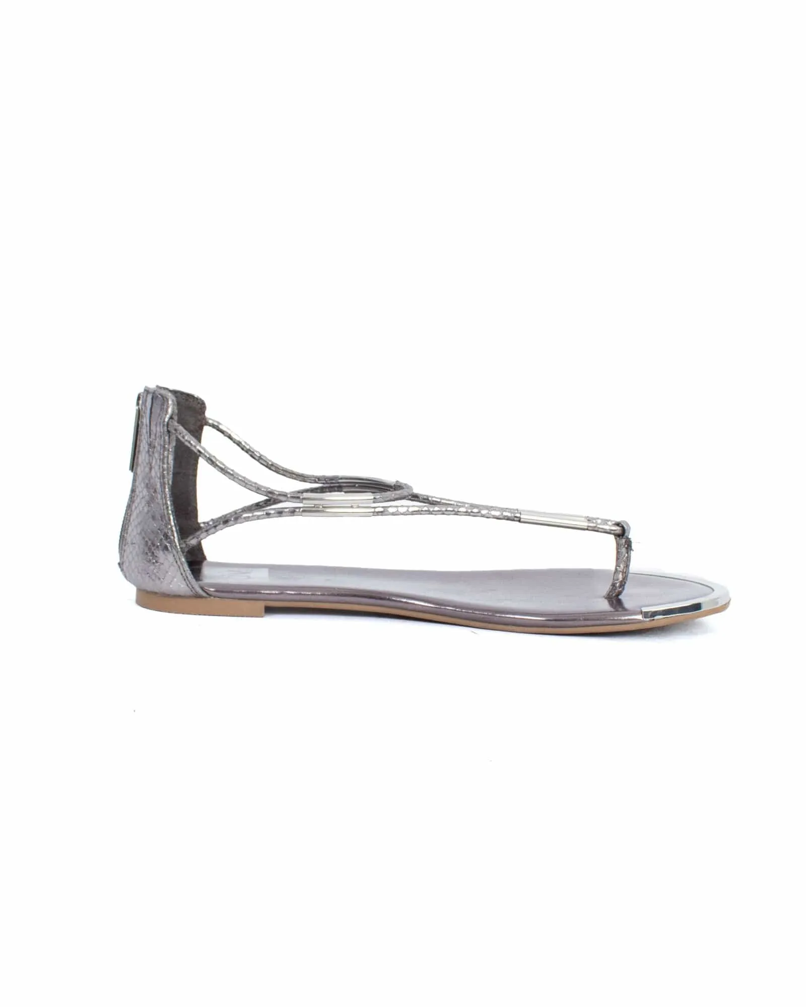 Pewter Strappy Sandals