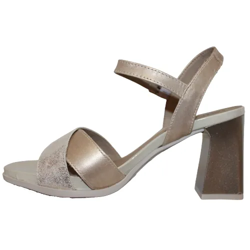 Pitillos Block Heeled Sandals - 5182 - Gold