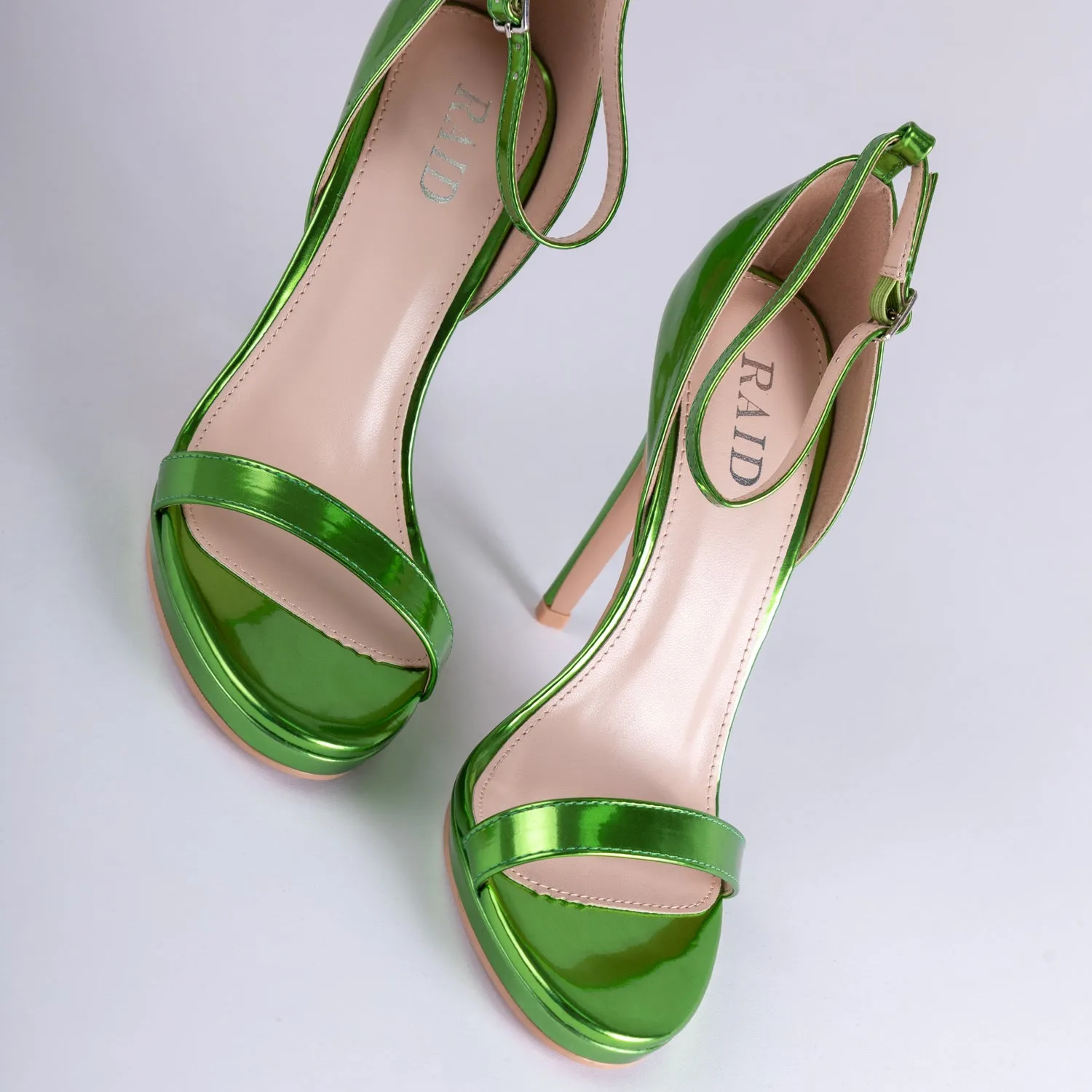 RAID Reagan Heeled Sandals in Green