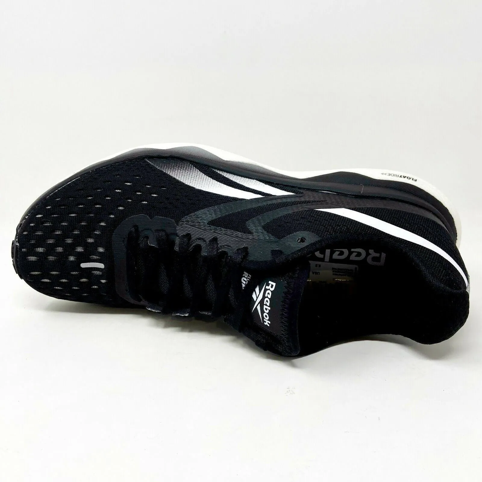 Reebok Floatride Run Fast 2.0 Black White Mens Size 8.5 Running Shoes EG1746