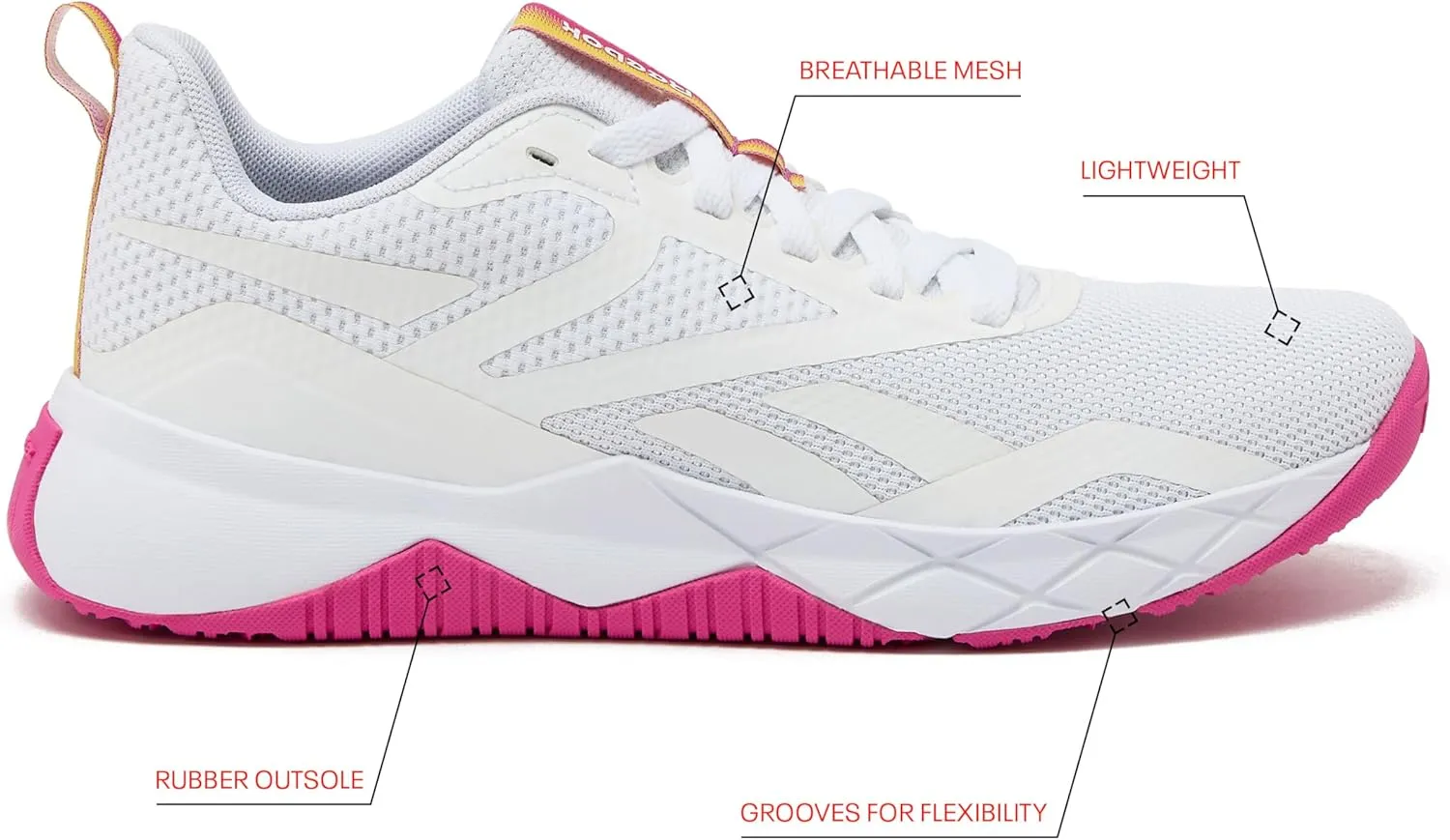 Reebok Women's NFX Trainer Sneaker, Athletic Gym or Workout Shoes for Women