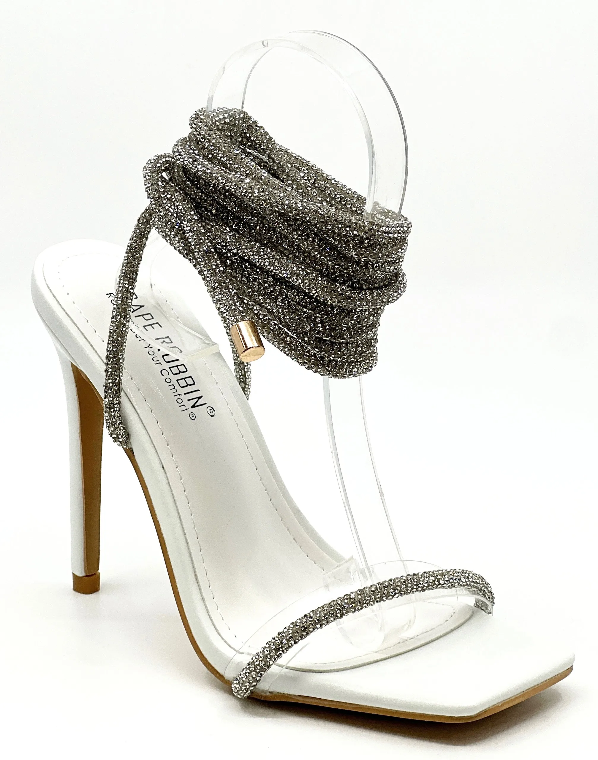 Rhinestone Lace Up Heel Bellisimo by Cape Robbin