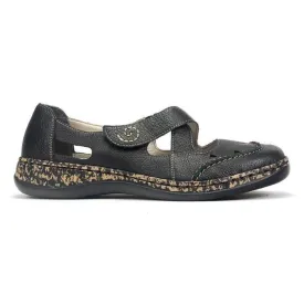 Rieker Women's Daisback Mary Janes- Black