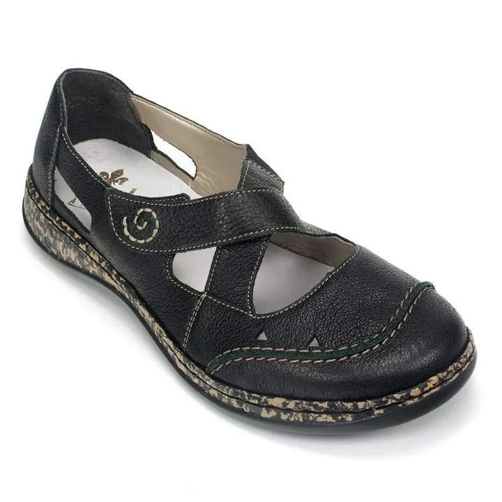 Rieker Women's Daisback Mary Janes- Black