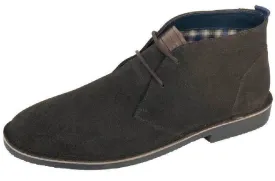 Roamers M965 Dark Brown 2 Eyelets Mens Suede Desert Boots