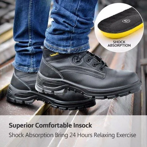 Tactical Dudes Mens' Steel Toe Boots Black