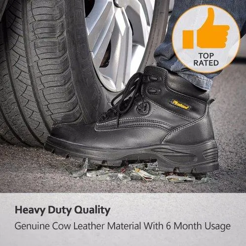 Tactical Dudes Mens' Steel Toe Boots Black