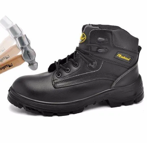 Tactical Dudes Mens' Steel Toe Boots Black