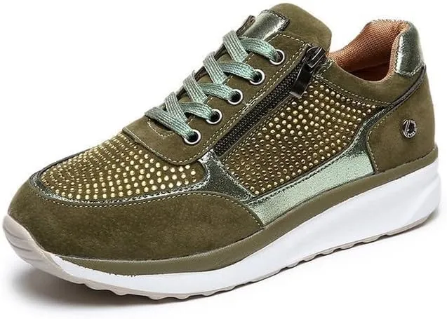 Women's Wedge Platform Sneakers Fashion Ladies Lace Up Hidden High Heel Lightweight Walking Shoes Comfort Non Slip Athletic Running Sports Shoes for Outdoor Climbing Hiking
