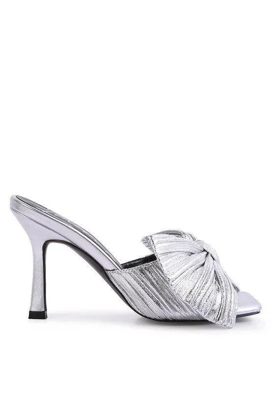 Wonderbuz High Heeled Bow Slider Sandals
